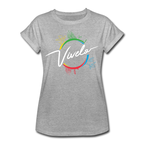 Vívelo - Women's Relaxed Fit T-Shirt - White - heather gray