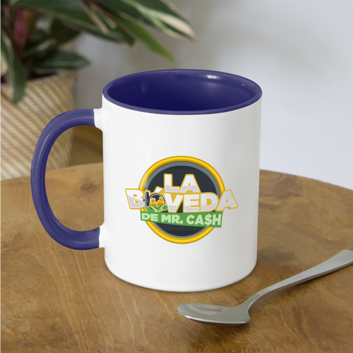 Taza Oficial - La Bóveda de Mr. Cash - white/cobalt blue