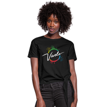 Load image into Gallery viewer, Vívelo - Women&#39;s Knotted T-Shirt - black
