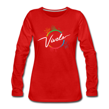 Load image into Gallery viewer, Vívelo - Premium T-shirt  Long Sleeve - White - red
