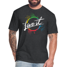Load image into Gallery viewer, Live it - Fitted Cotton/Poly T-Shirt - heather black

