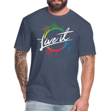 Load image into Gallery viewer, Live it - Fitted Cotton/Poly T-Shirt - heather navy
