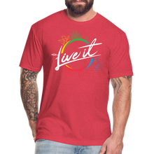 Load image into Gallery viewer, Live it - Fitted Cotton/Poly T-Shirt - heather red
