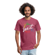 Load image into Gallery viewer, Live it - Fitted Cotton/Poly T-Shirt - heather burgundy
