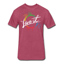 Load image into Gallery viewer, Live it - Fitted Cotton/Poly T-Shirt - heather burgundy

