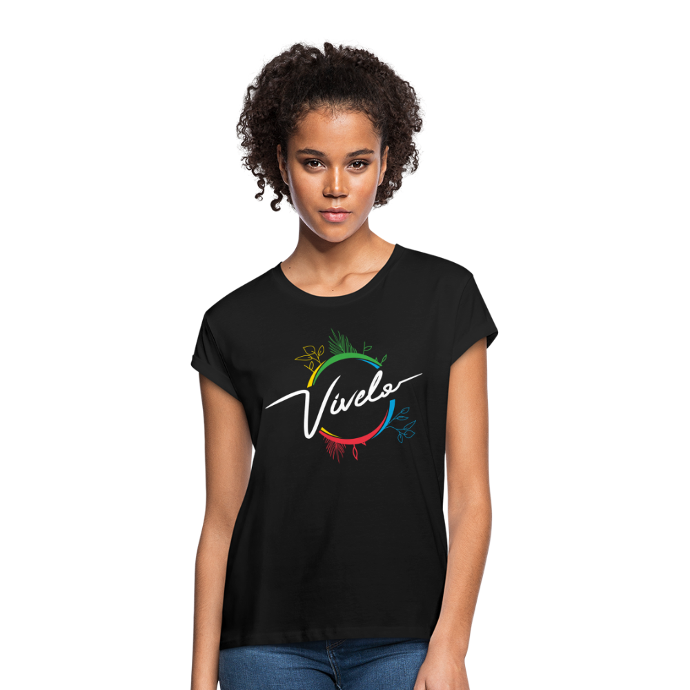 Vívelo - Women's Relaxed Fit T-Shirt - White - black
