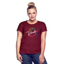 Load image into Gallery viewer, Vívelo - Women&#39;s Relaxed Fit T-Shirt - White - burgundy
