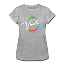 Load image into Gallery viewer, Vívelo - Women&#39;s Relaxed Fit T-Shirt - White - heather gray

