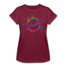 Load image into Gallery viewer, Vívelo - Women&#39;s Relaxed Fit T-Shirt - Purple - burgundy
