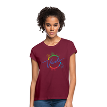 Load image into Gallery viewer, Vívelo - Women&#39;s Relaxed Fit T-Shirt - Purple - burgundy
