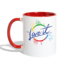 Load image into Gallery viewer, Live it - Contrast Coffee Mug - white/red
