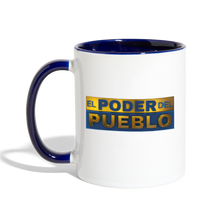 Load image into Gallery viewer, El Poder del Pueblo MUG - white/cobalt blue
